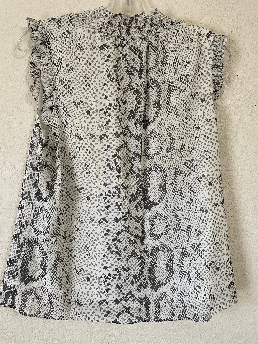 J.CREW Short Sleeve Snake Print Blouse